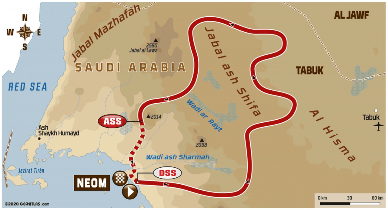 dakar2020 day3 the route