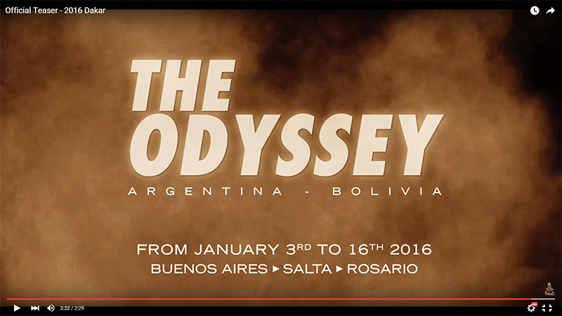 Rally Dakar 2016, το επίσημο Teaser - Video