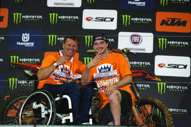 Jeffrey Herlings Pit Beirer KTM 250 SX F Podium Charlotte 2016
