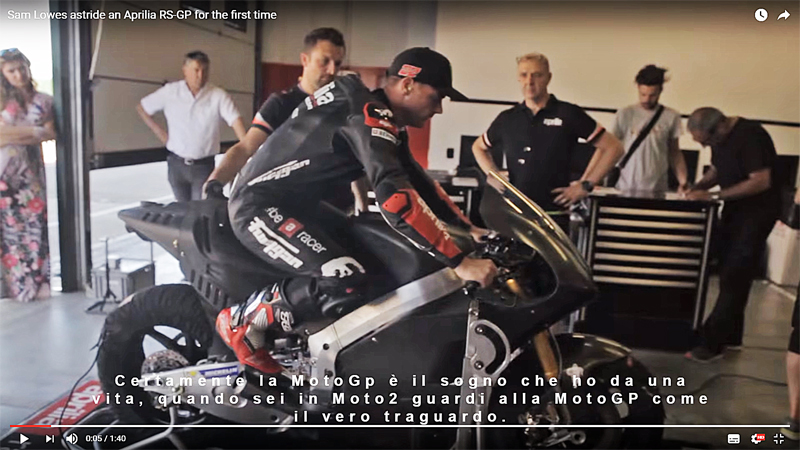 Sam Lowes &amp; Aprilia RS-GP. Η πρώτη επαφή - Video