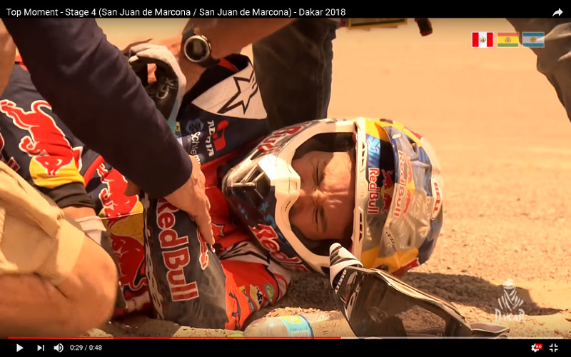 Rally Dakar 2018: Η στιγμή της εγκατάλειψης του Sunderland - Video