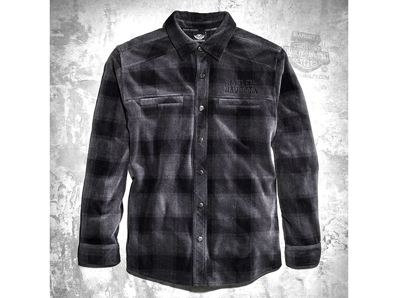 Harley-Davidson Plaid Fleece Shirt Jacket