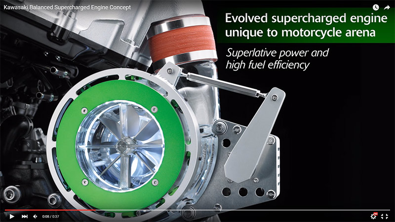 Kawasaki Balanced Supercharged Engine - Video