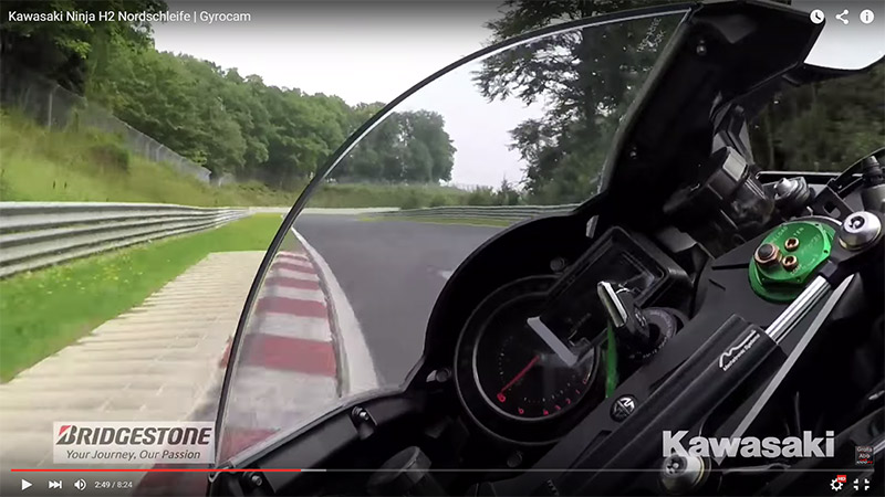 Kawasaki Ninja H2 στο Nurburgring - Video