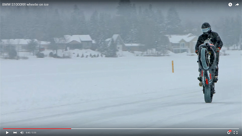 Dave Audet, σούζα με BMW S 1000 RR στον πάγο - Video