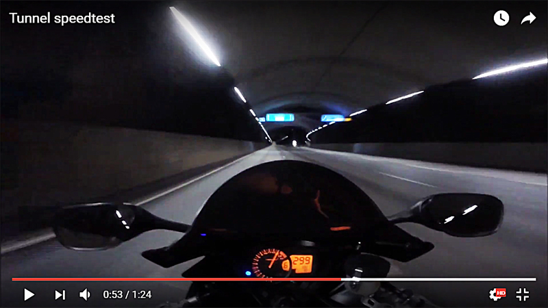 Ghostrider 2016: Σε ατελείωτο τούνελ με 313 χλμ/ώρα - Video