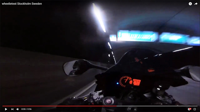 Ghostrider: Σούζα με 260 χλμ/ώρα μέσα σε τούνελ - Video