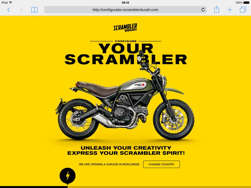 Ducati Scrambler Configurator App