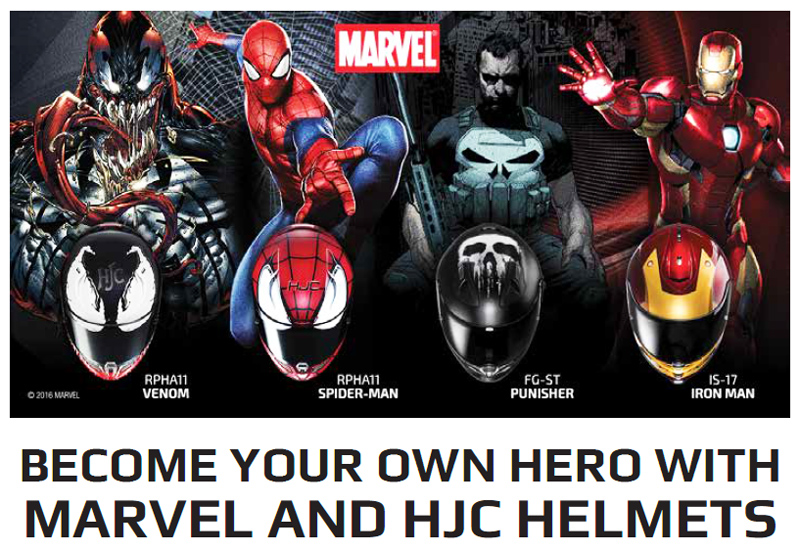 HJC &amp; Marvel: Τα κράνη των υπέρ-ηρώων έρχονται στην Ευρώπη!