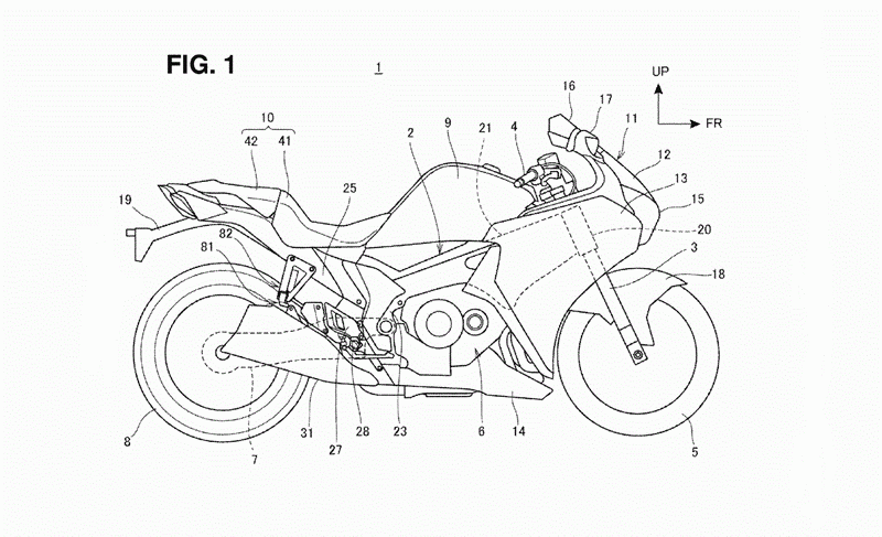 Honda: πατέντες θα επιτρέπουν στη μοτοσυκλέτα να αλλάζει αυτόματα τη θέση οδήγησης!