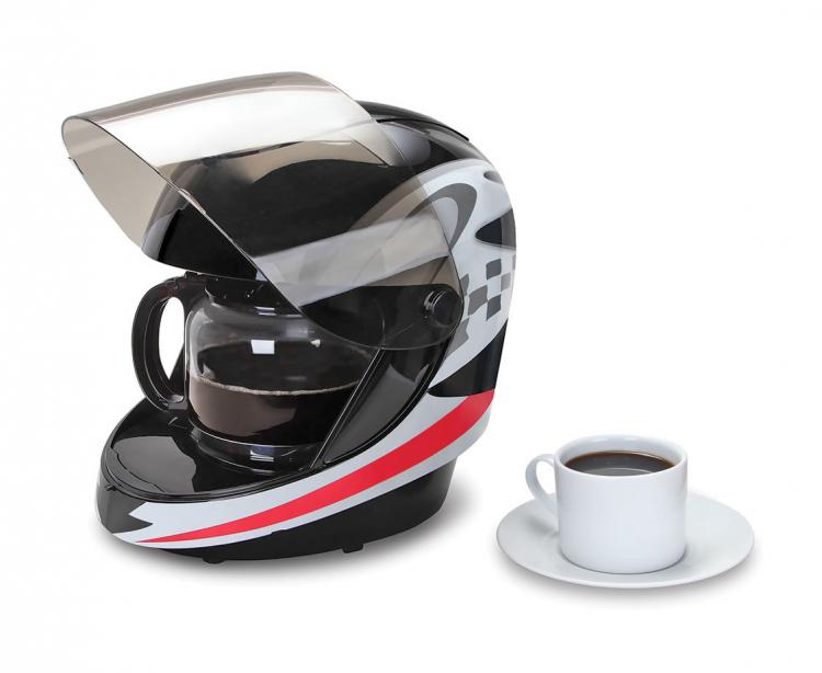 motorcycle helmet coffee maker 1860