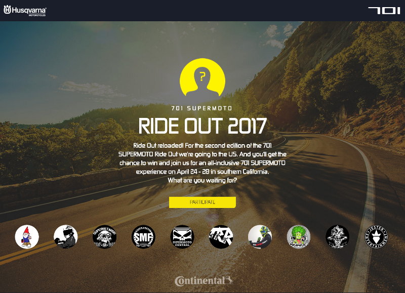 Husqvarna: 701 Supermoto Ride Out 2017