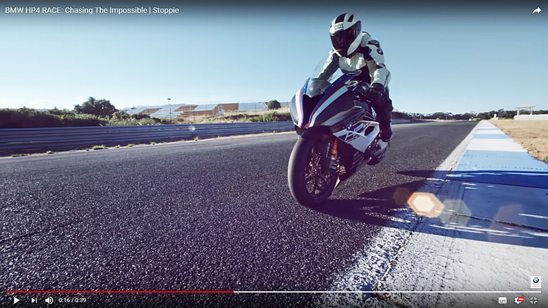 BMW HP4 RACE: Chasing The Impossible | Stoppie - Video