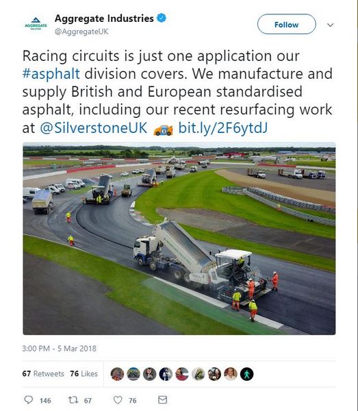 Εισβολή στο Twitter της εταιρείας που ασφαλτόστρωσε το Silverstone
