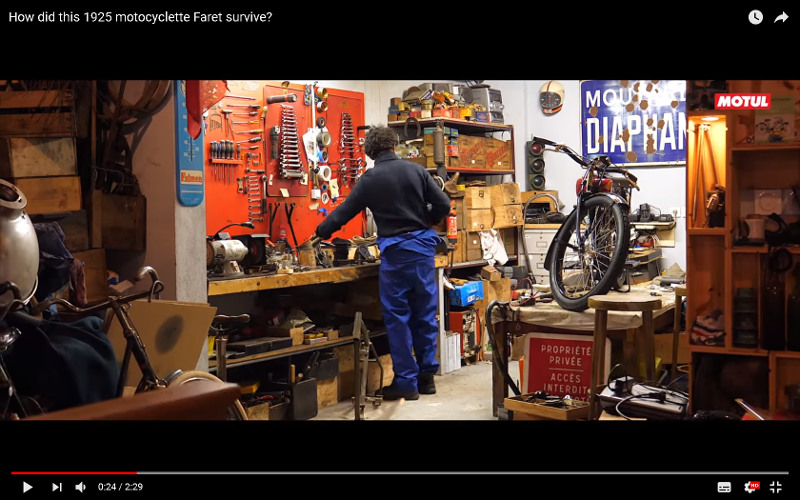 Η αναπαλαίωση της τελευταίας motocyclette Faret - Video