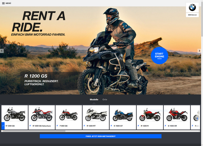 BMW Motorrad - Rent a Ride