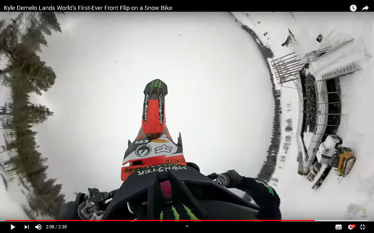 Δείτε το πρώτο Frontflip με Snow bike στην ιστορία - Video
