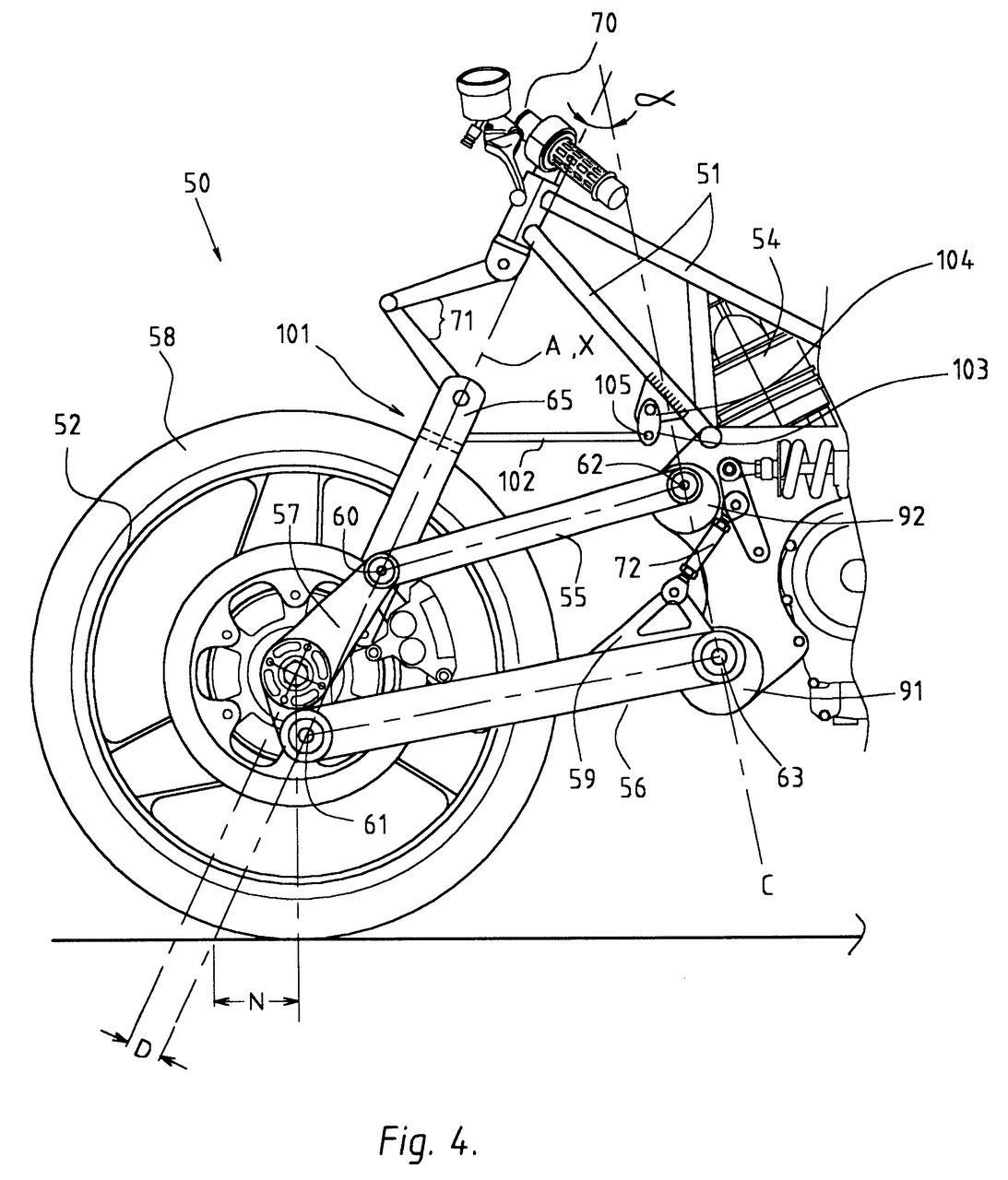 kawasaki hub steer patent 5 recent