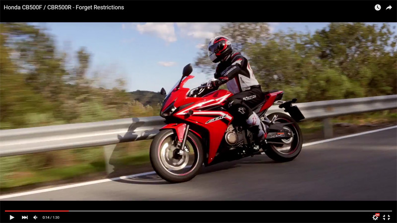 Honda CBR500R &amp; CB500F - Video
