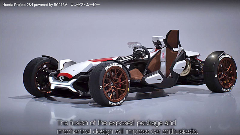 Honda Project 2&amp;4. 4 τροχοί &amp; μοτέρ από RC213V-S - Video