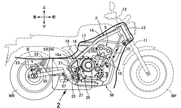 Honda retro scrambler patent