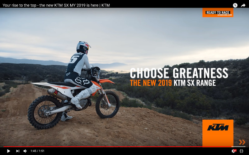 Video - KTM SX 2019