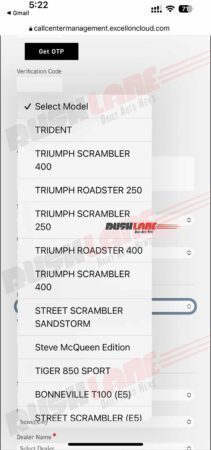 triumph scrambler 250 and roadster 250 names spotted on official website 211x450