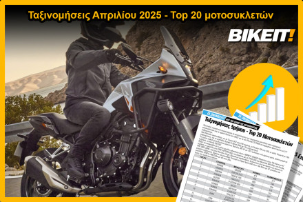 Ταξινομήσεις Απριλίου 2025, μοτοσυκλέτες – Top 20 μοντέλων
