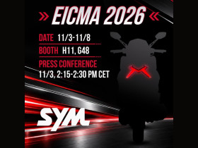 SYM - Μυστηριώδες νέο scooter ετοιμάζεται για την EICMA 2026