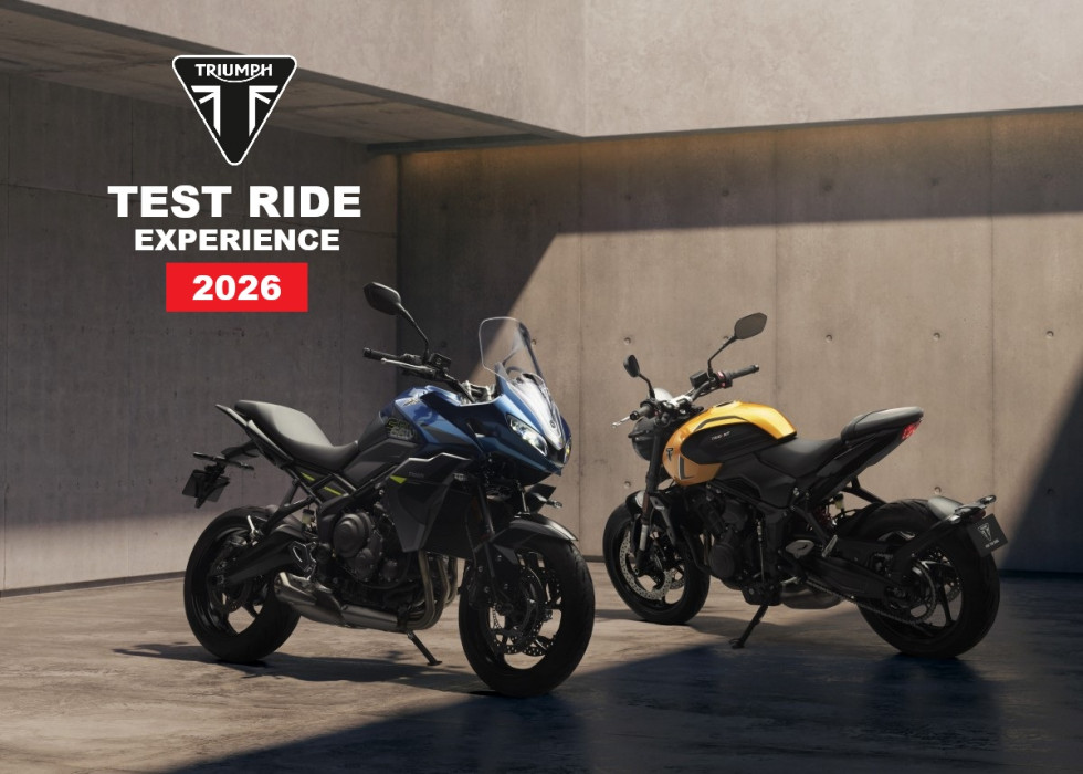 Triumph Test Ride Experience 2026 – Ζήσε το όνειρο δοκιμάζοντας την μελλοντική σου επιλογή