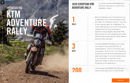 KTM Adventure Rally 2020 στη Ναύπακτο - Sold out με το καλημέρα!