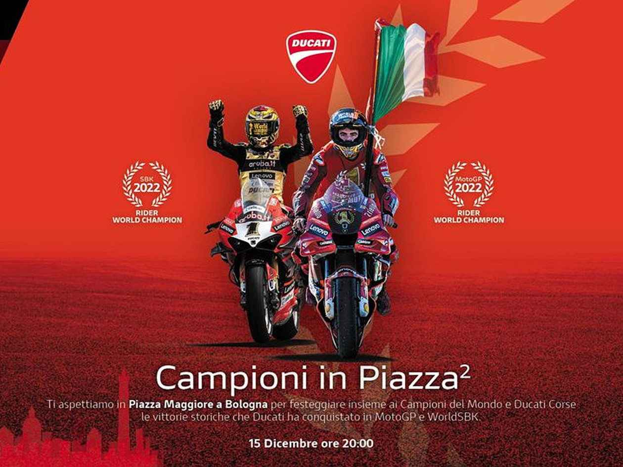 Campioni in Piazza2 – Η Ducati γιορτάζει –κυριολεκτικά- στην πλατεία