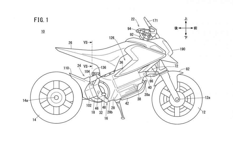 Honda - Πατέντες για μικρή ηλεκτρική μοτοσυκλέτα