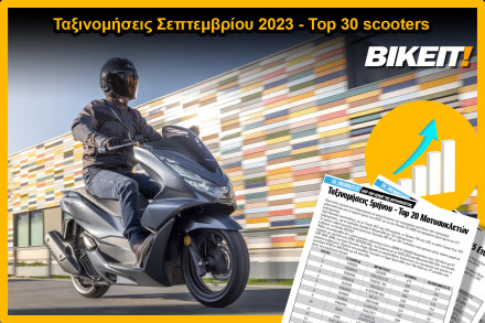 Ταξινομήσεις Σεπτεμβρίου 2023, scooters – Top 30 μοντέλων