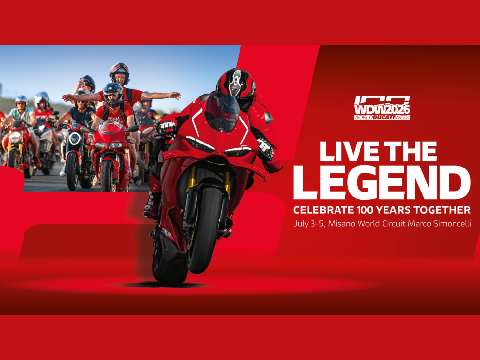 World Ducati Week 2026 - Νέα μοντέλα, Superleggera V4 Centenario και διάσημοι πρωταθλητές για τα 100 χρόνια