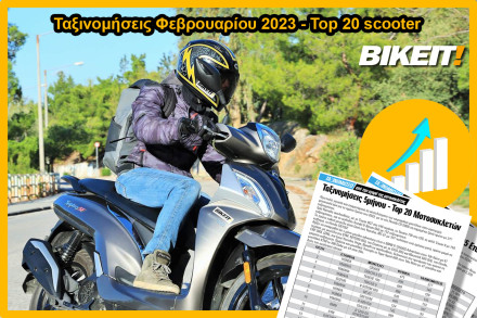 Ταξινομήσεις Φεβρουαρίου 2023 – Top 20 scooters