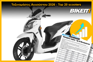 Ταξινμομήσεις Αυγούστου 2026, scooters – Top 20 μοντέλων