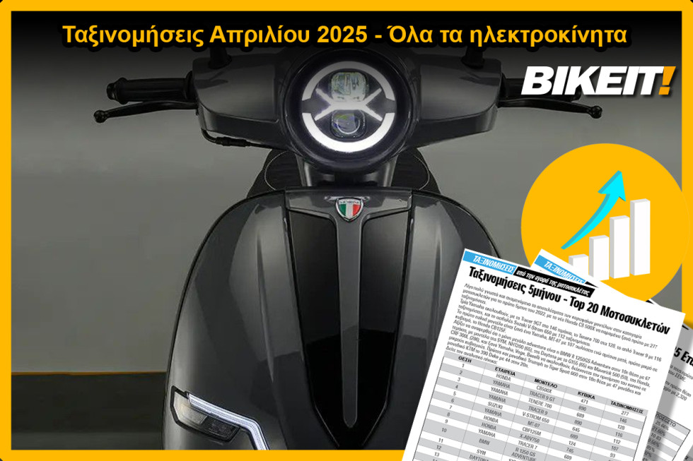 Ταξινομήσεις Απριλίου 2025, ηλεκτροκίνητα – Όλα τα μοντέλα της αγοράς