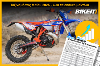 Ταξινομήσεις Μαΐου 2025, enduro μοτοσυκλέτες – Όλα τα μοντέλα