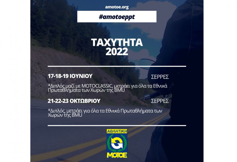 Πανελλήνιο Πρωτάθλημα Ταχύτητας 2022 – Ανακοινώθηκε το πρόγραμμα