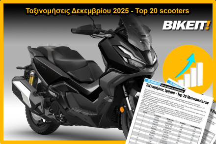 Ταξινομήσεις Δεκεμβρίου 2025, scooters – Top 20 μοντέλων