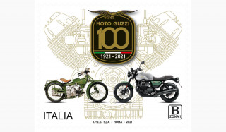 Moto Guzzi - Γραμματόσημο προς τιμή των 100 χρόνων της