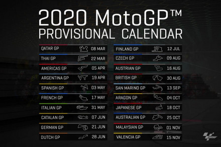 MotoGP 2020 - Ανακοινώθηκε το προσωρινό ημερολόγιο
