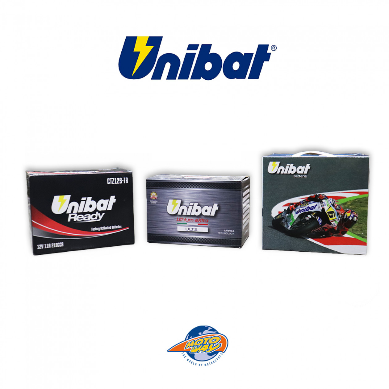 Μπαταρίες Unibat για κάθε τύπο μοτοσυκλέτας, από τη Motoway