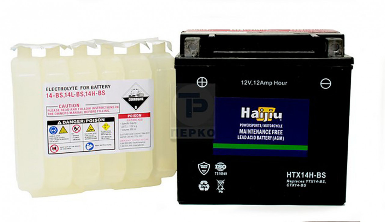 Ενισχυμένη μπαταρία HAIJIU HTX14H-BS AGM από την Perko