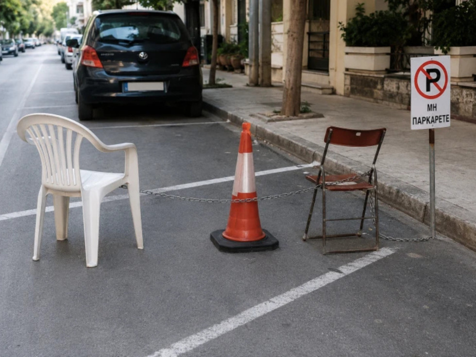 «Ρεζερβέ» πάρκινγκ με κώνους και καρέκλες; Τι πρόστιμο προβλέπεται