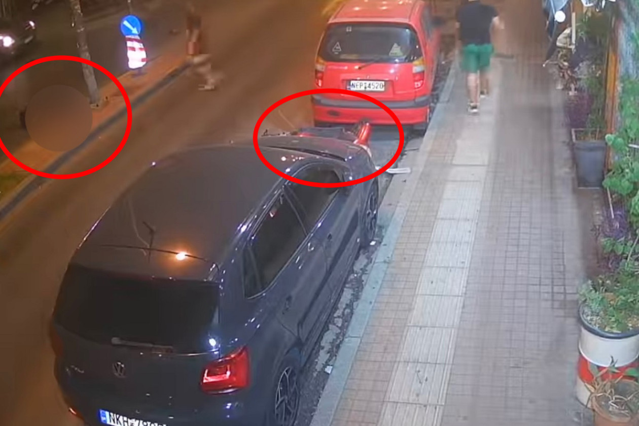 Θεσσαλονίκη - Αυτοκίνητο χτύπησε και εγκατέλειψε δικυκλιστή (video)