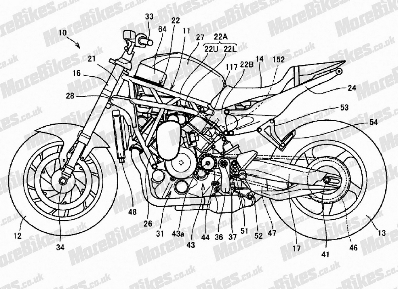 Honda V2 με υπερσυμπιεστή – Πατέντα για μελλοντικό γυμνό