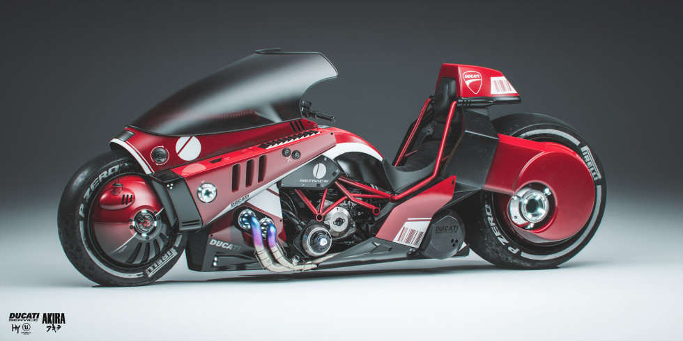 Kaneda's bike digital concept, by James Qiu